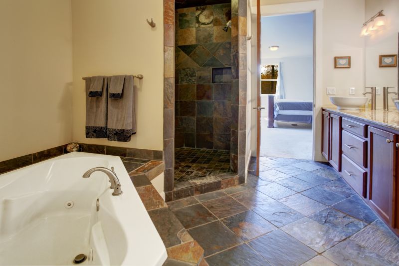 Walk-in Shower with Pebble Floor